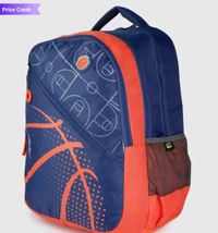 Skybags Kids Blue Orange Converstional Printed Backpack  - Red Orange