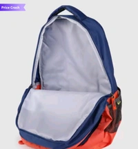 Skybags Kids Blue Orange Converstional Printed Backpack  - Red Orange