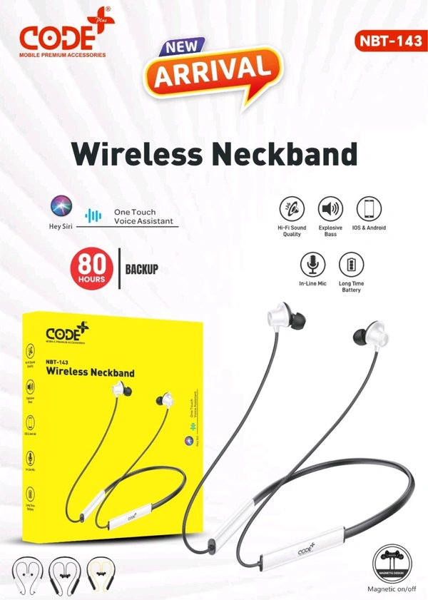 NBT-143 CODE+ NECKBAND ENC (80H) (SIRI SUPPORTED)