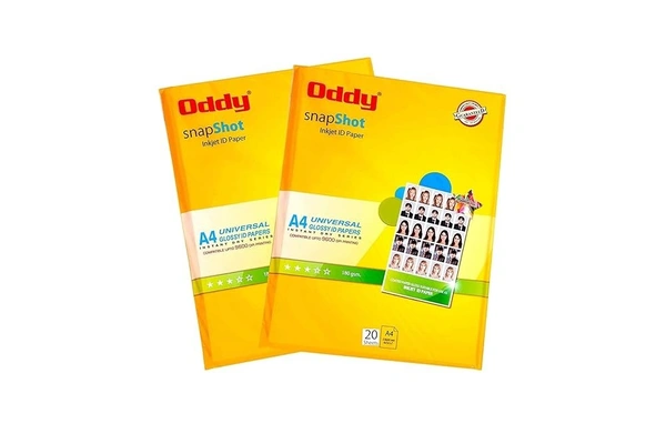 oddy a4 size glossy paper  - 20 sheets per pack