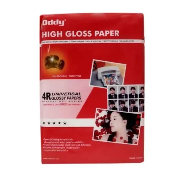 4x6 size gloss paper 100 pc per pack - 100