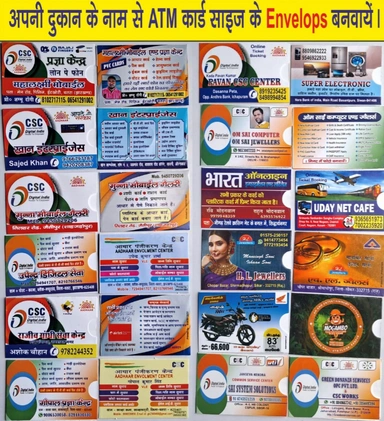 all type of envelpes pvc card size services