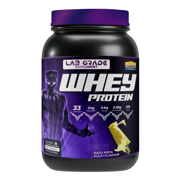LAB GRADE WHEY PROTEIN 1KG KAJU PISTA KULFI - Purple, 1kg, 1000gm