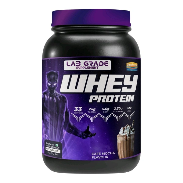 LAB GRADE WHEY PROTEIN 1KG CAFE MOCHA - 1kg, Purple, 1000gm