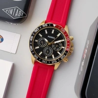 Fossil Watch Stylish - Flexible for all hands, red,Black
