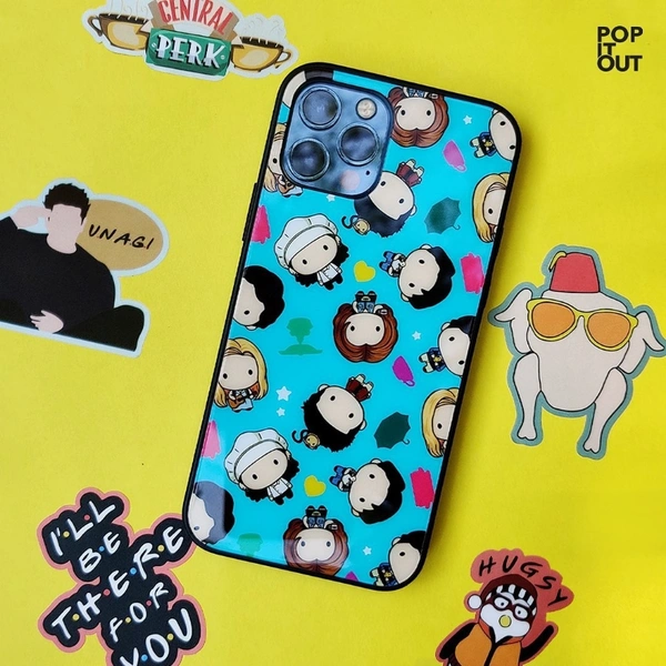 Cartoon back case (ANIMATED) - sky blue