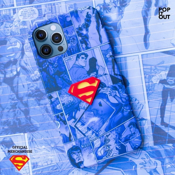 Superman Back case(3D) - dark Blue (Faded)