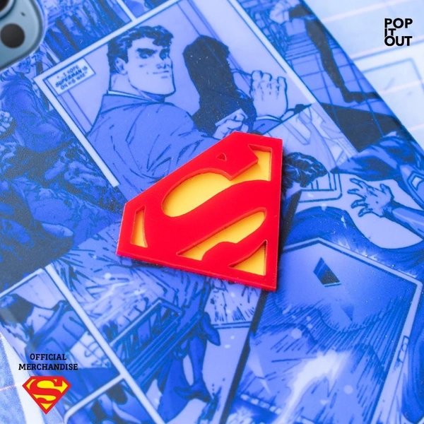 Superman Back case(3D) - dark Blue (Faded)