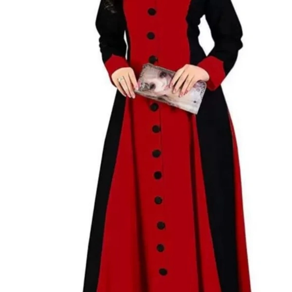 Red And Black Chudithar (Modern) - black And Red (Mixed), M,L,XL,XXL,XXL