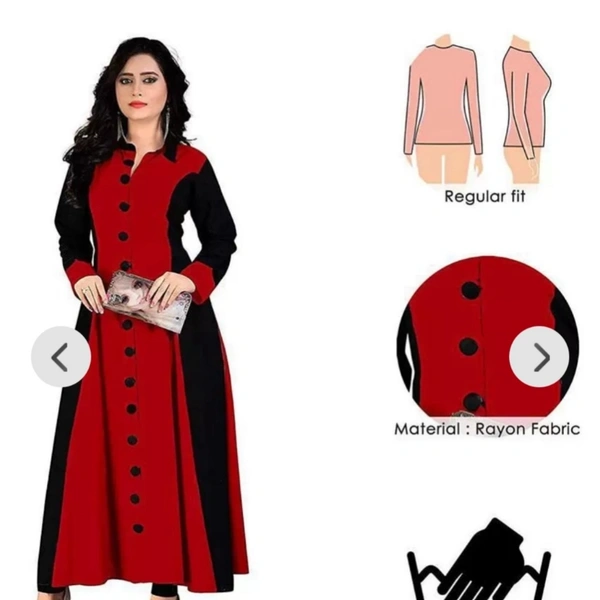 Red And Black Chudithar (Modern) - black And Red (Mixed), M,L,XL,XXL,XXL