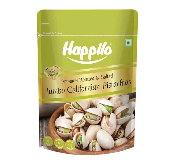 Happilo Premium Californian Roasted & Salted Pistachios - 500g