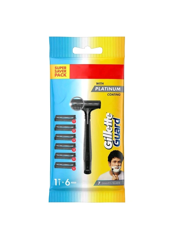 Gillette Guard Shaving Men's Razor- With Blades