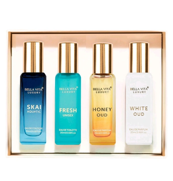 Bella Vita Luxury Unisex Perfume Gift Set - 4×20ml
