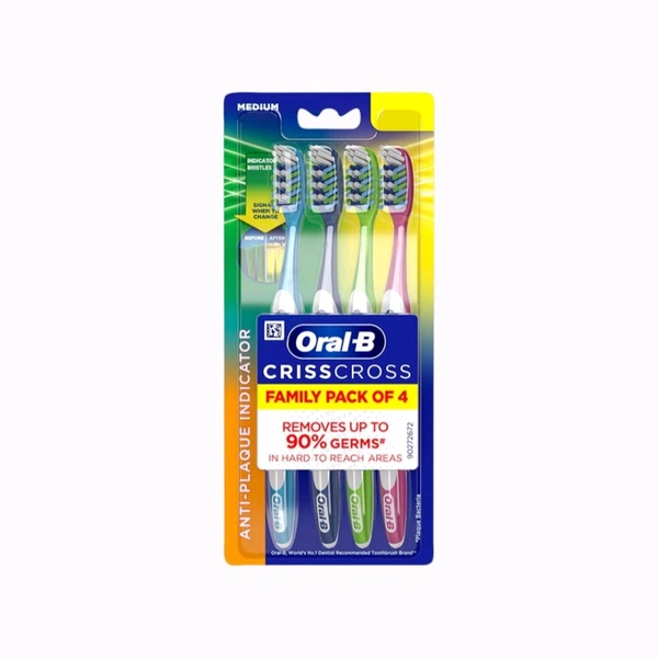 Oral - B Criss Cross Toothbrush - 4pcs
