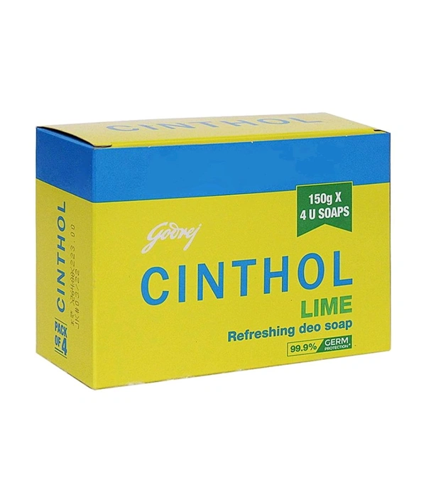 Cinthol Lime Soap  - 4×150g