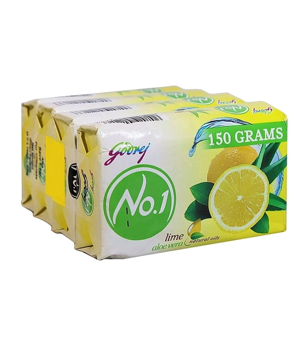 Godrej No. 1 Lime & Aloe Vera Soap  - 4×150g