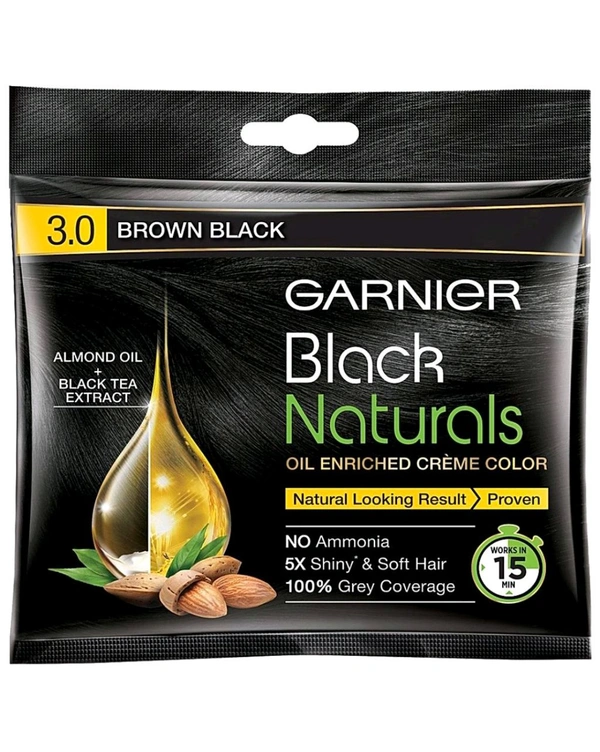 Garnier  Brown Black 3.0 Natural Hair Colour  - 20ml