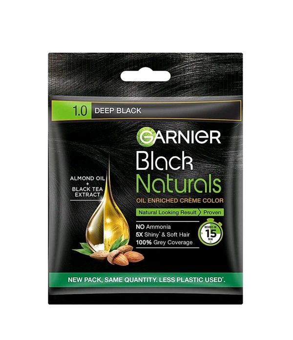 Garnier Deep Black 1.0 Natural Hair Colour  - 20ml