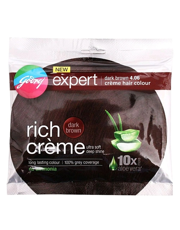 Godrej Expert Rich Cream Hair 4.06 Colour Dark Brown - 20ml