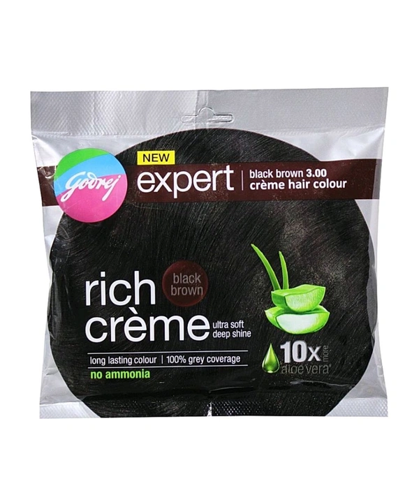 Godrej Expert Rich Cream Hair  Colour 3 Black Brown - 20ml