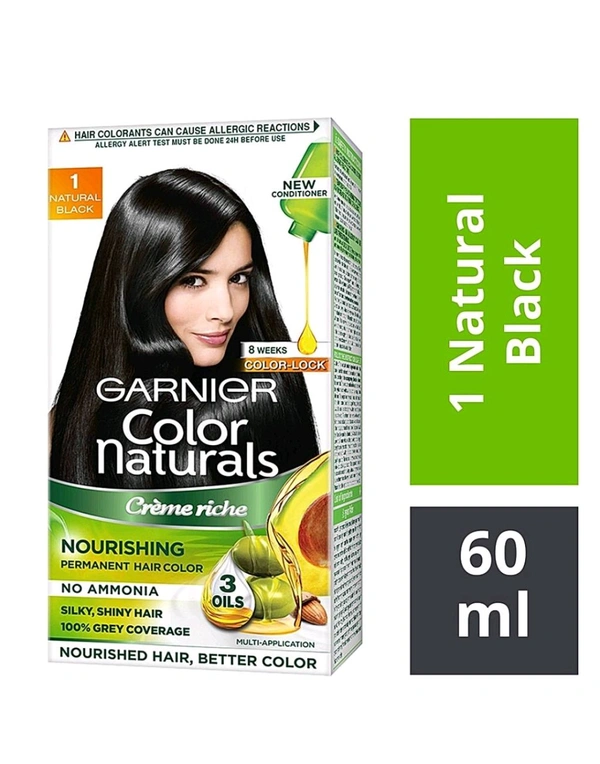Garnier Deep Black 1.0 Natural Hair Colour  - 60ml