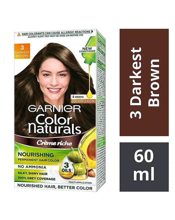 Garnier  Brown Black 3.0 Natural Hair Colour  - 60ml