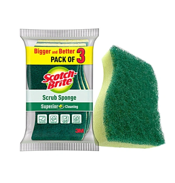 Scotch Brite Scrub Sponge Large - Pack Of 3