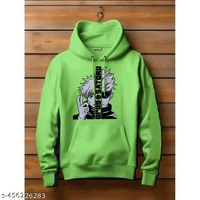 Blissbell New Trending Anime Printed Sweatshirt | Men, Boys and Girls Winter Wear | New Hoodies - Green, S
