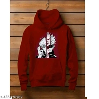 Blissbell New Trending Anime Printed Sweatshirt | Men, Boys and Girls Winter Wear | New Hoodies - Maroon, XL