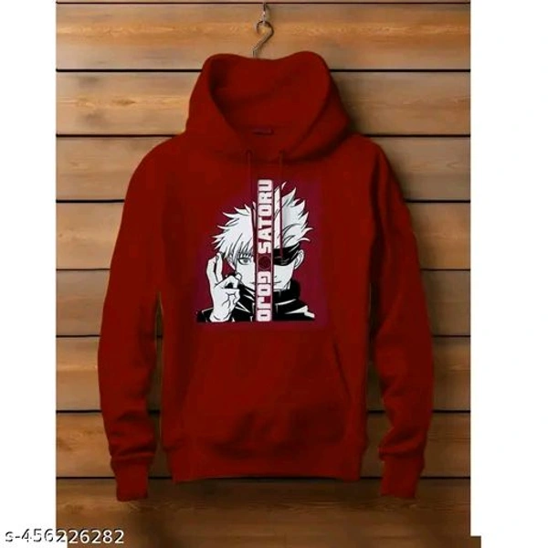 Blissbell New Trending Anime Printed Sweatshirt | Men, Boys and Girls Winter Wear | New Hoodies - Maroon, XL