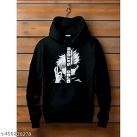 Blissbell New Trending Anime Printed Sweatshirt | Men, Boys and Girls Winter Wear | New Hoodies - Black, XXL