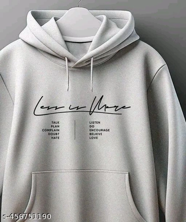 MENS HOODIE || Sweatshirt for Unisex || Unisex Hoodie || COTTON WARM SWEATSHIRT || ROUND NECK || PRINTED HOODIE || - Mercury, S