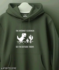 MENS HOODIE || Sweatshirt for Unisex || Unisex Hoodie || COTTON WARM SWEATSHIRT || ROUND NECK || PRINTED HOODIE || - Pine Green, L