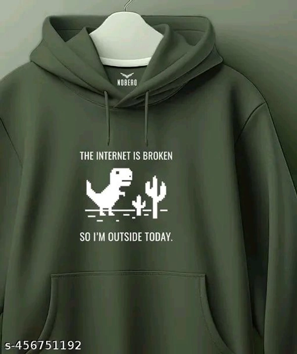 MENS HOODIE || Sweatshirt for Unisex || Unisex Hoodie || COTTON WARM SWEATSHIRT || ROUND NECK || PRINTED HOODIE || - Pine Green, L