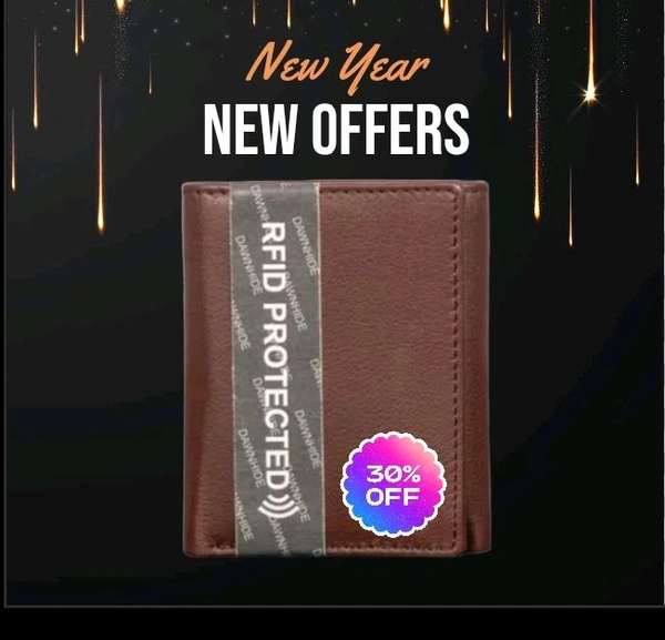 Men Triple Wallet - Brown