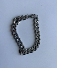 Men Silver Crub Bracelet  - Mercury, Free Size