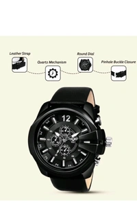 Men Belt Analog Watch - Black, Free Size