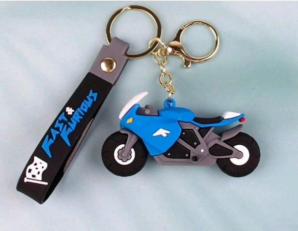 Biker Keychain - Blue