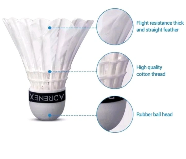 Badminton Shuttlecock - White