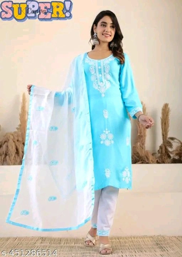 Dixadham Slik Rayon Embroidered  - For Size Message (6909603325), Spray