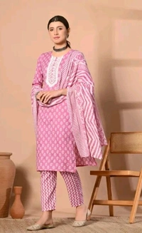 Seemrat Embroidered Suit For Women  - Magenta / Fuchsia, For Size Message (6909603325)