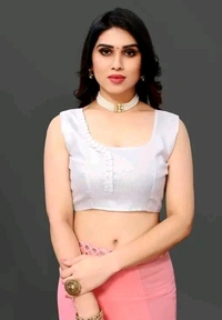Georgette Cut Work Saree  - Magenta / Fuchsia, Free Size