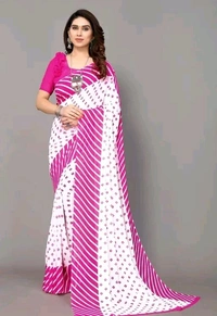 Women Georgette Floral Printed Saree  - Free Size