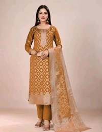 Banarsi Silk With Dupatta Suit - Un Stitched