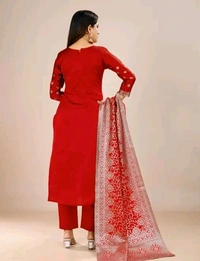 Banarsi Silk With Dupatta Suit - Un Stitched