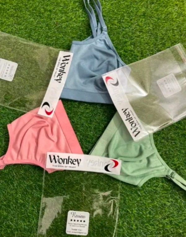 NON PADDED COTTON BRA PACK OF 3 - 32A