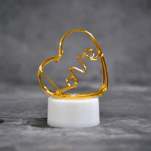Set of 12 Multicolor Flameless Heart Candles for Decoration