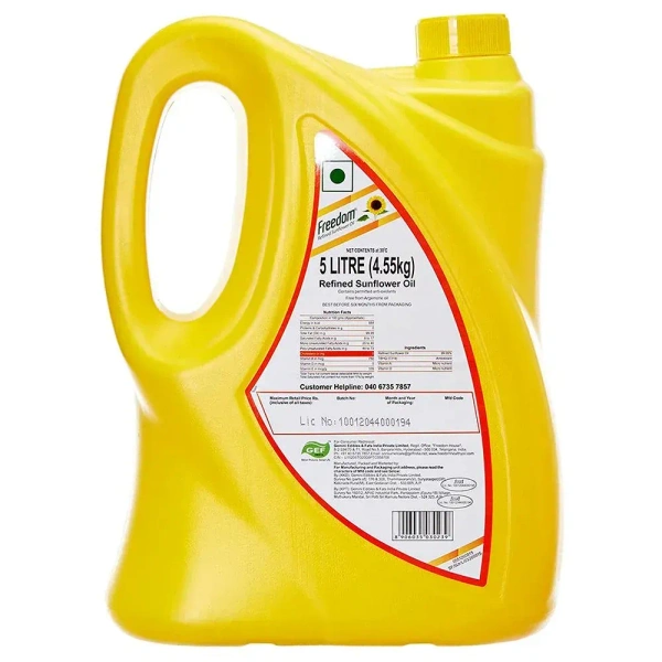 Freedom Refined Sunflower Oil 5 L