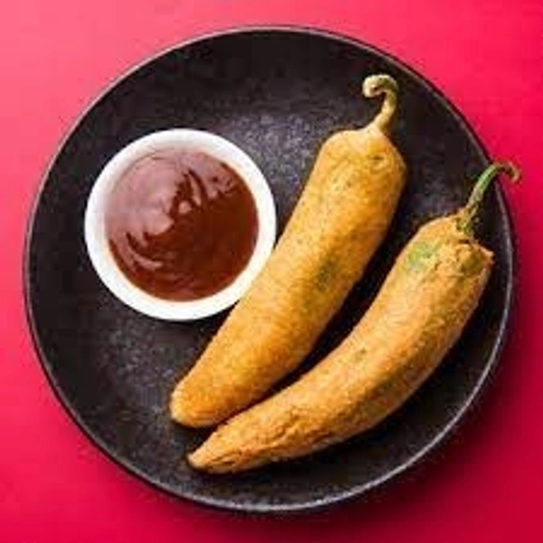 Mirchi Bajji ( మిరపకాయ బజ్జీ ) 3 pieces,  hotel ragavamma