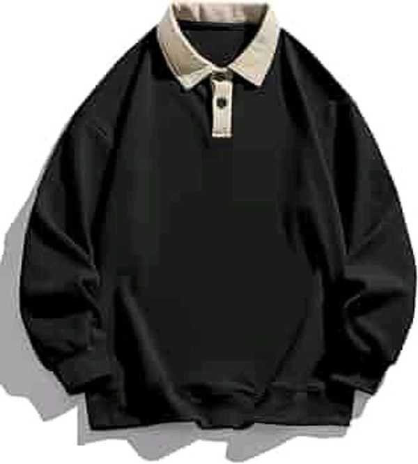 Black Sweat Shirt Men  - XL